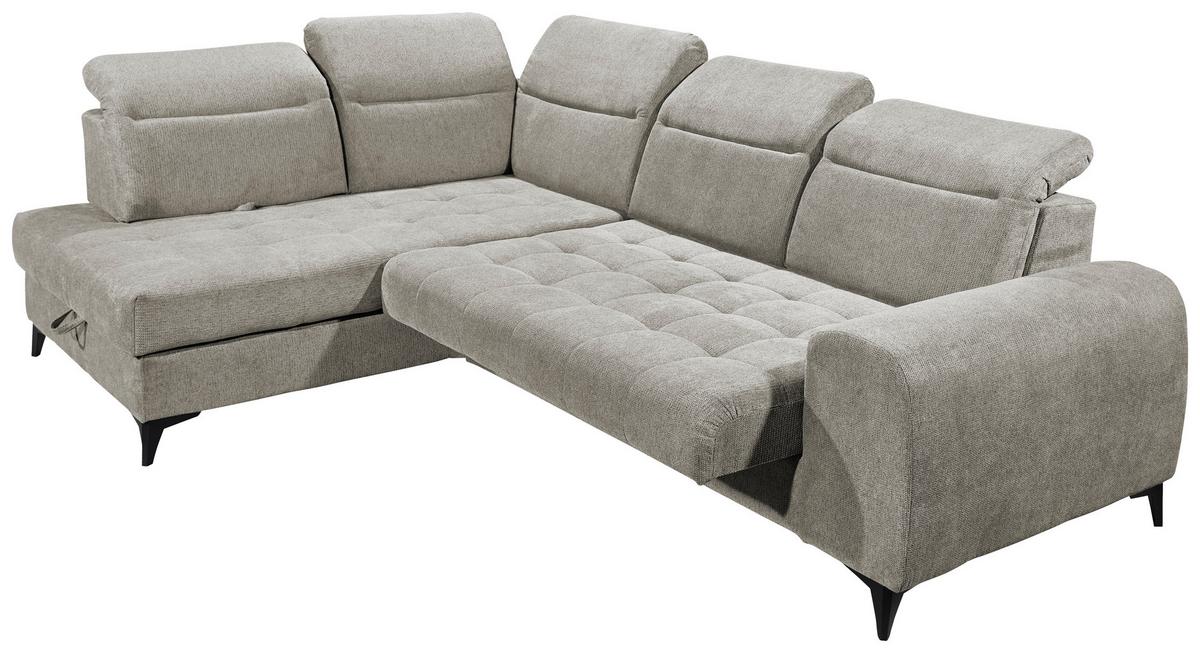 Ecksofa Rockdale Taupe S: 200x282 Cm - Taupe/Schwarz, KONVENTIONELL, Textil (200/282cm) - MID.YOU