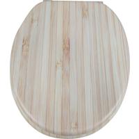 Wc-ülőke Plain - szürke, Modern, műanyag/fa (38/5/45cm)