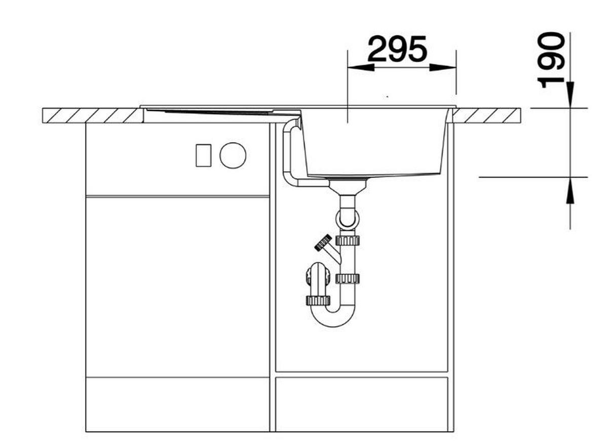 Granitový drez BLANCO METRA 5 S - (86/50/19cm) - Blanco
