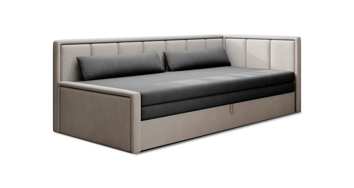 Récamiere Fulgeo Rechts Anthrazit, Hellgrau, B: 214 Cm - Anthrazit/Hellgrau, Design, Textil (214/77/82cm) - MID.YOU