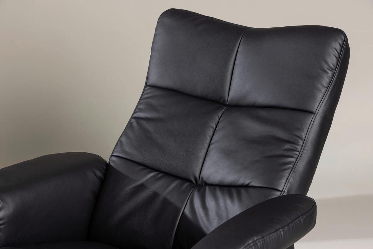Relaxsesselset Sven - Schwarz, Design, Textil/Metall (78/101/90cm) - Livetastic