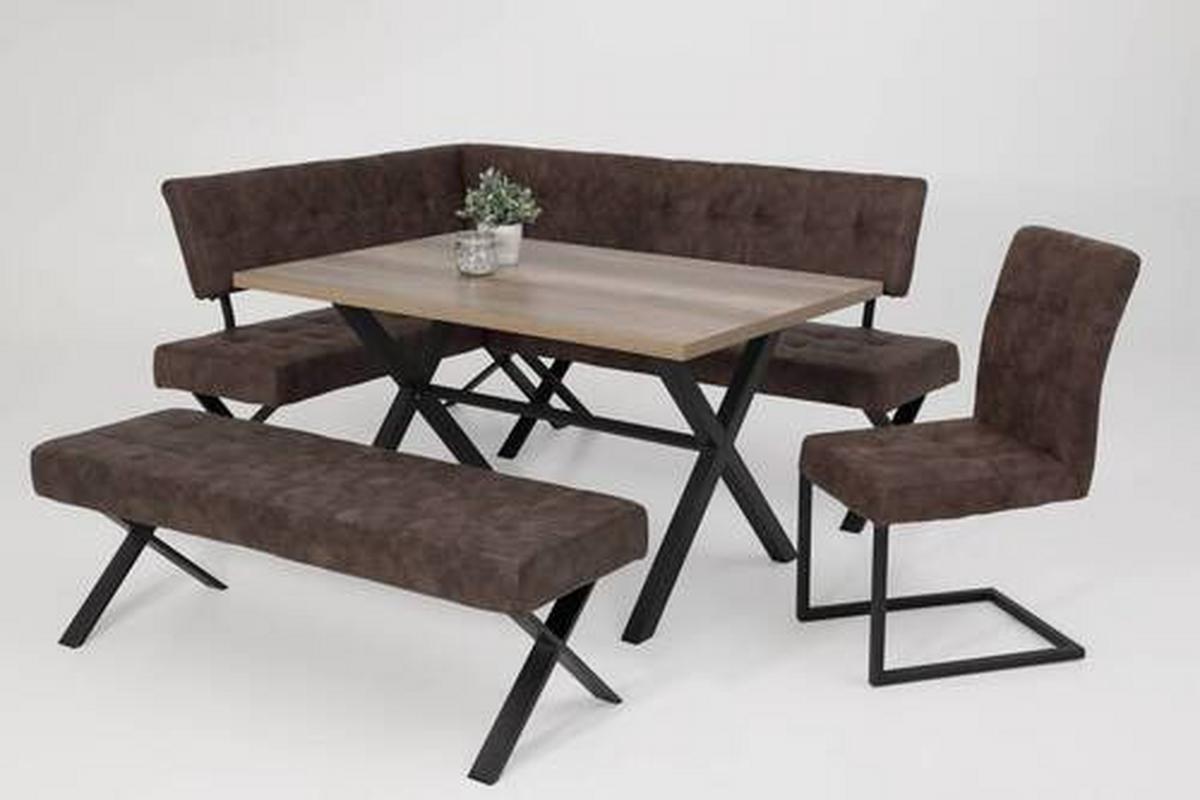 Schwingstuhl-set Donna S - Anthrazit/Braun, MODERN, Textil/Metall (42/91/62cm) - MID.YOU
