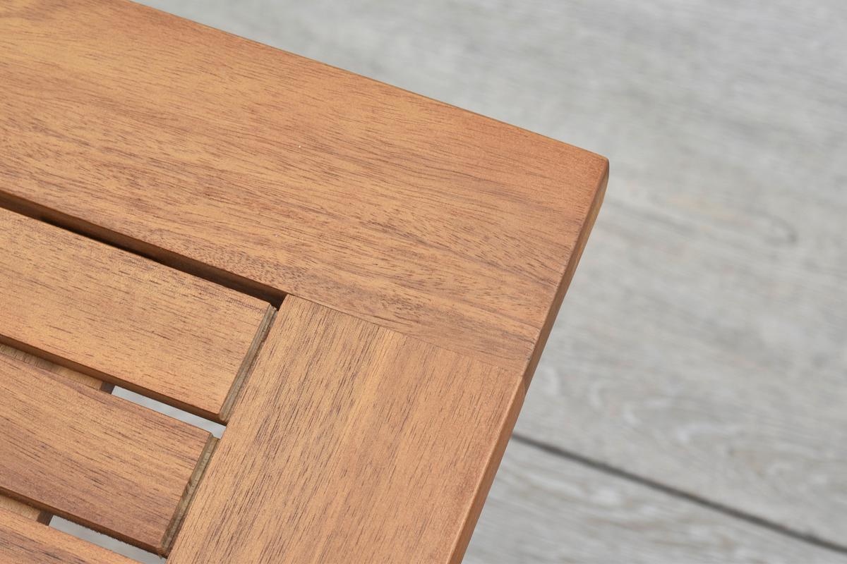 Balkontisch Akazienholz L 70 cm - Naturfarben, MODERN, Holz (70/70/65cm) - Gardenson
