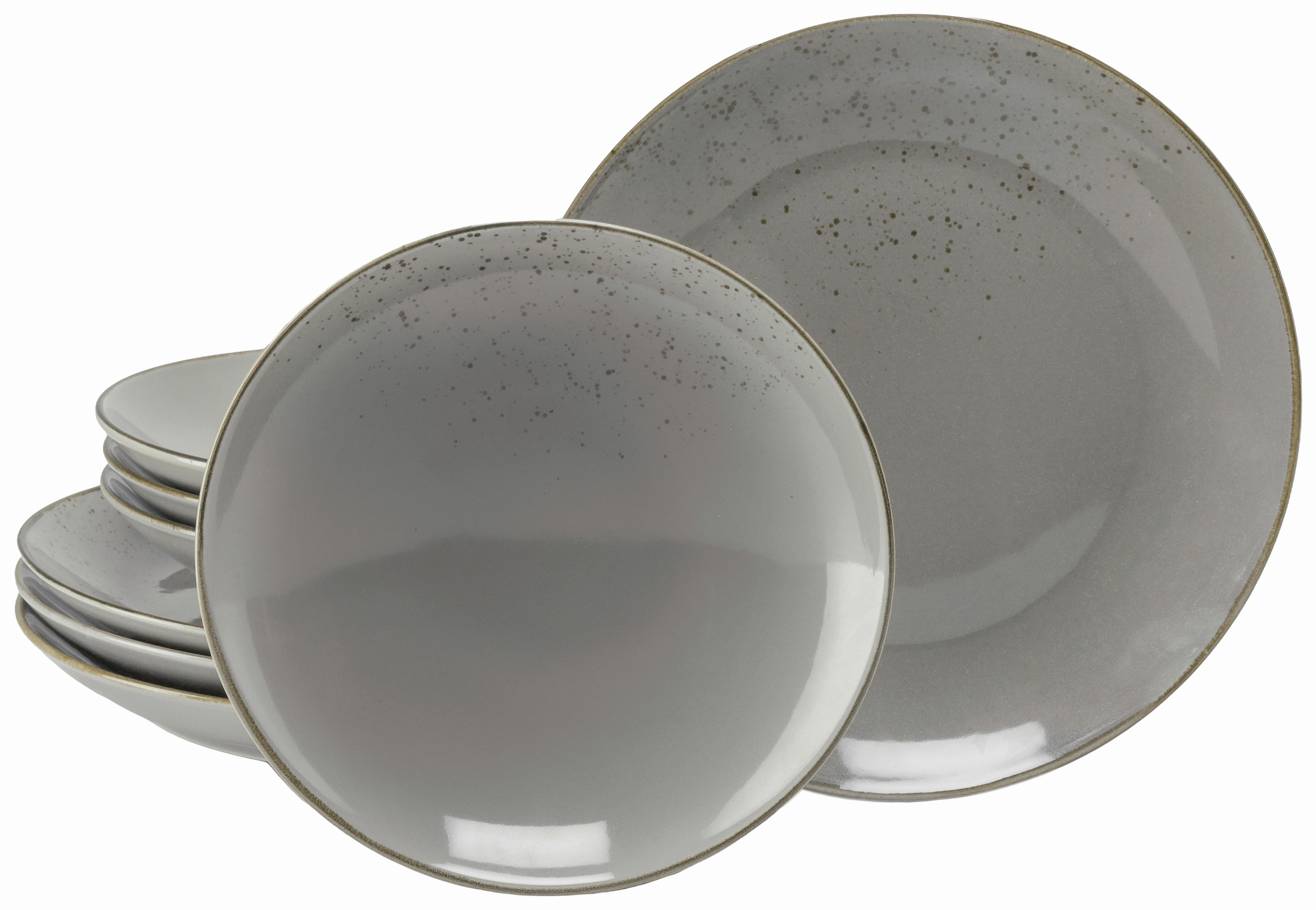 TAFELSERVICE 24972 NATURE COLLECTION STONE - Grau, Basics, Keramik - Creatable