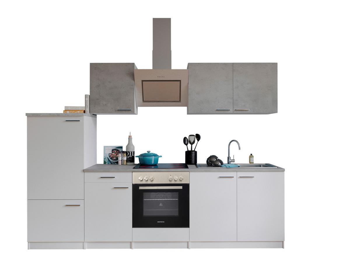 Küchenblock Malia Küchenblock 270 Cm - Graphitfarben/Weiß, Basics, Holzwerkstoff (270cm) - Respekta