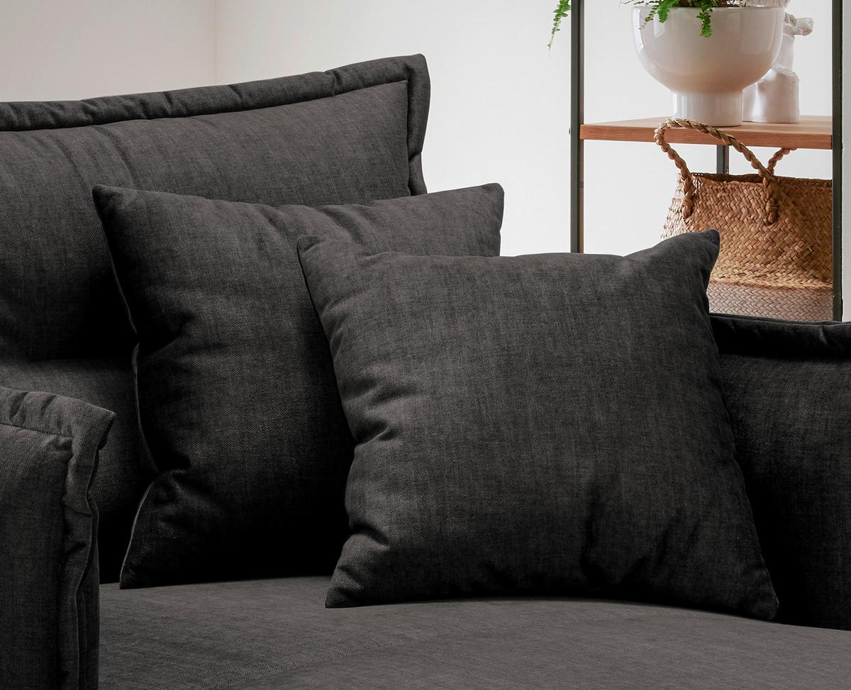 Xxxl-sessel Lava Anthrazit B: 111 Cm - Anthrazit/Schwarz, MODERN, Textil (111/101/167cm) - Livetastic