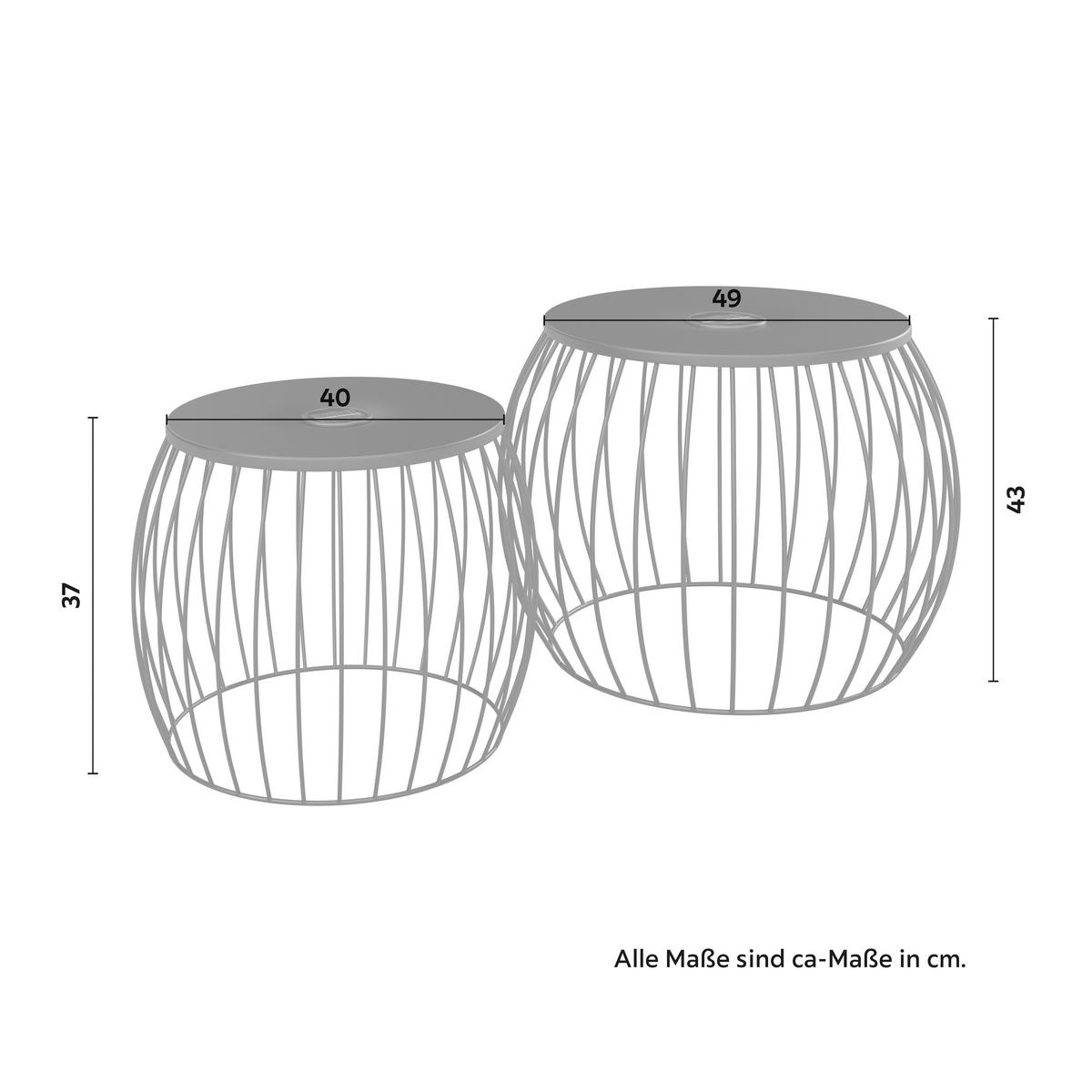 SADA ZÁHR. PRÍRUČ. STOLÍKOV AVA - čierna, Basics, kov/textil - Mömax