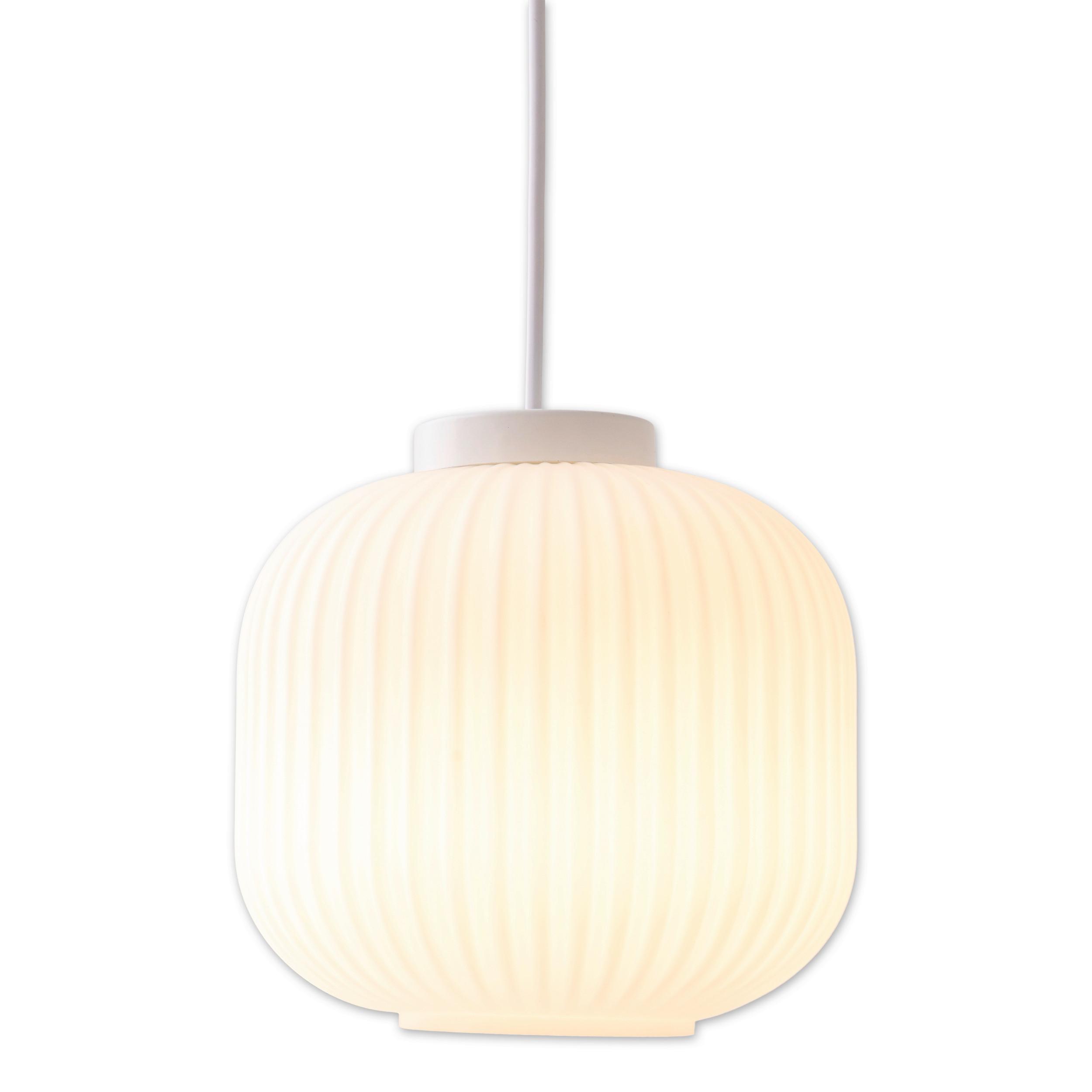 Hängeleuchte Geneva H: 128 cm 1-Flammig, Weiß - Weiß, Design, Glas/Kunststoff (21/128cm) - Näve