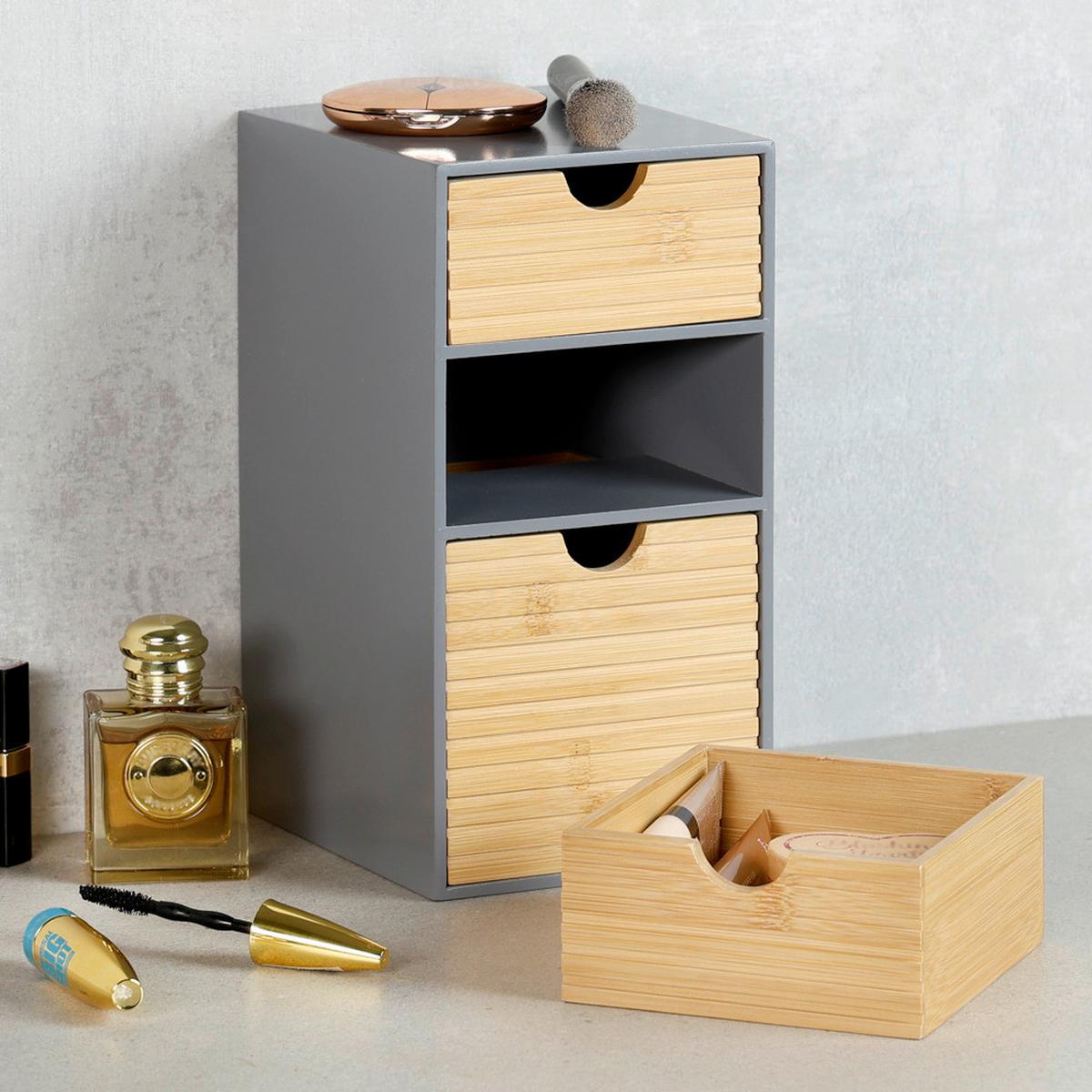 TISCHORGANIZER 58965 - Naturfarben/Grau, Basics, Naturmaterialien/Holzwerkstoff (14cm) - Kesper