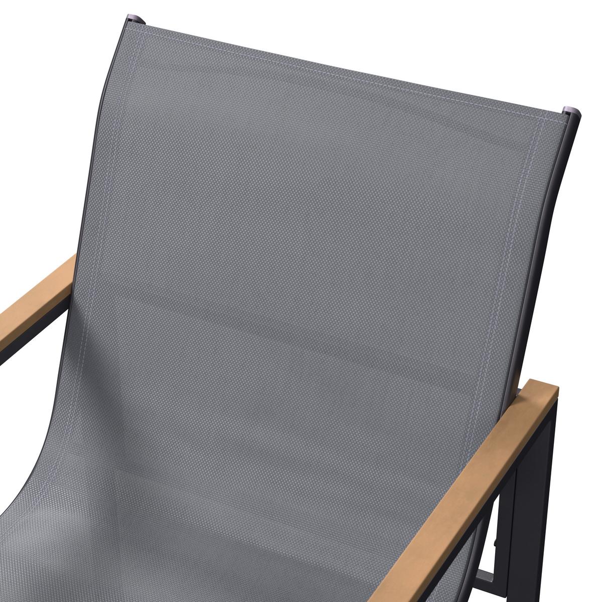 SADA ZAHRADNÍCH KŘESEL MATTEO - šedá/černá, Moderní, kov/textil (56/86/53cm) - Bessagi Garden