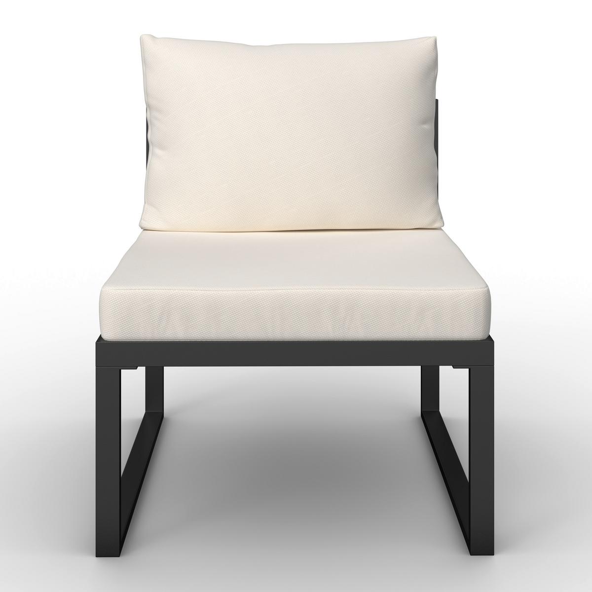 TERASOVÁ SEDACIA SÚPRAVA ADRIANO - čierna/farba akácie, Modern, kov/drevo - Bessagi Garden