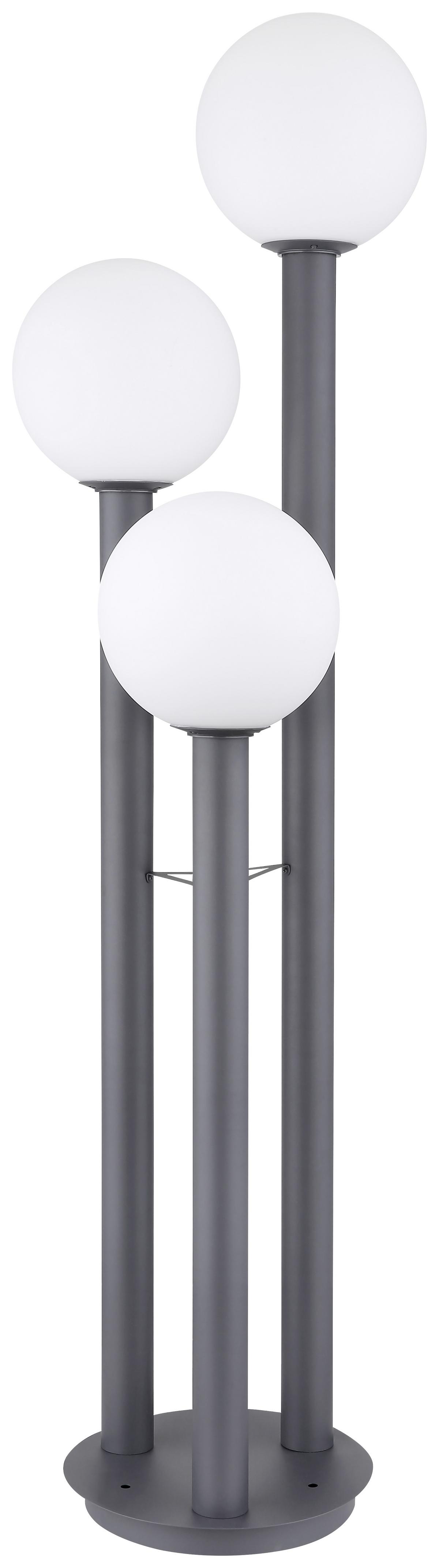Außenleuchte 31864-3 - Anthrazit/Opal, Basics, Glas/Metall (45/160cm) - Globo