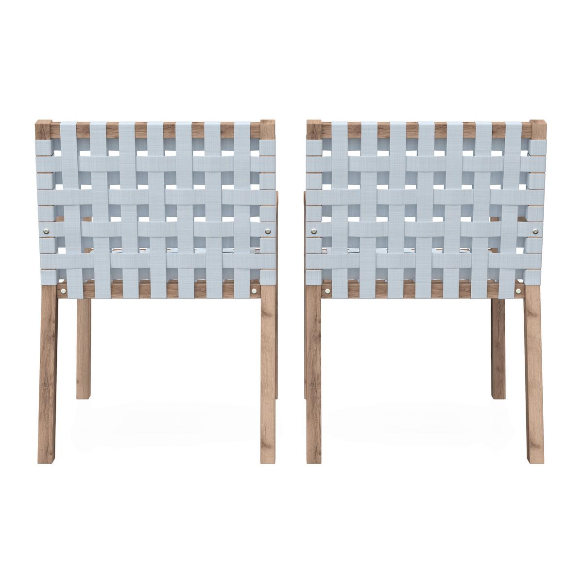SADA ZAHRADNÍCH KŘESEL LAURIA - krémová/barvy akácie, Moderní, dřevo/textil (58,5/84/60cm) - Bessagi Garden