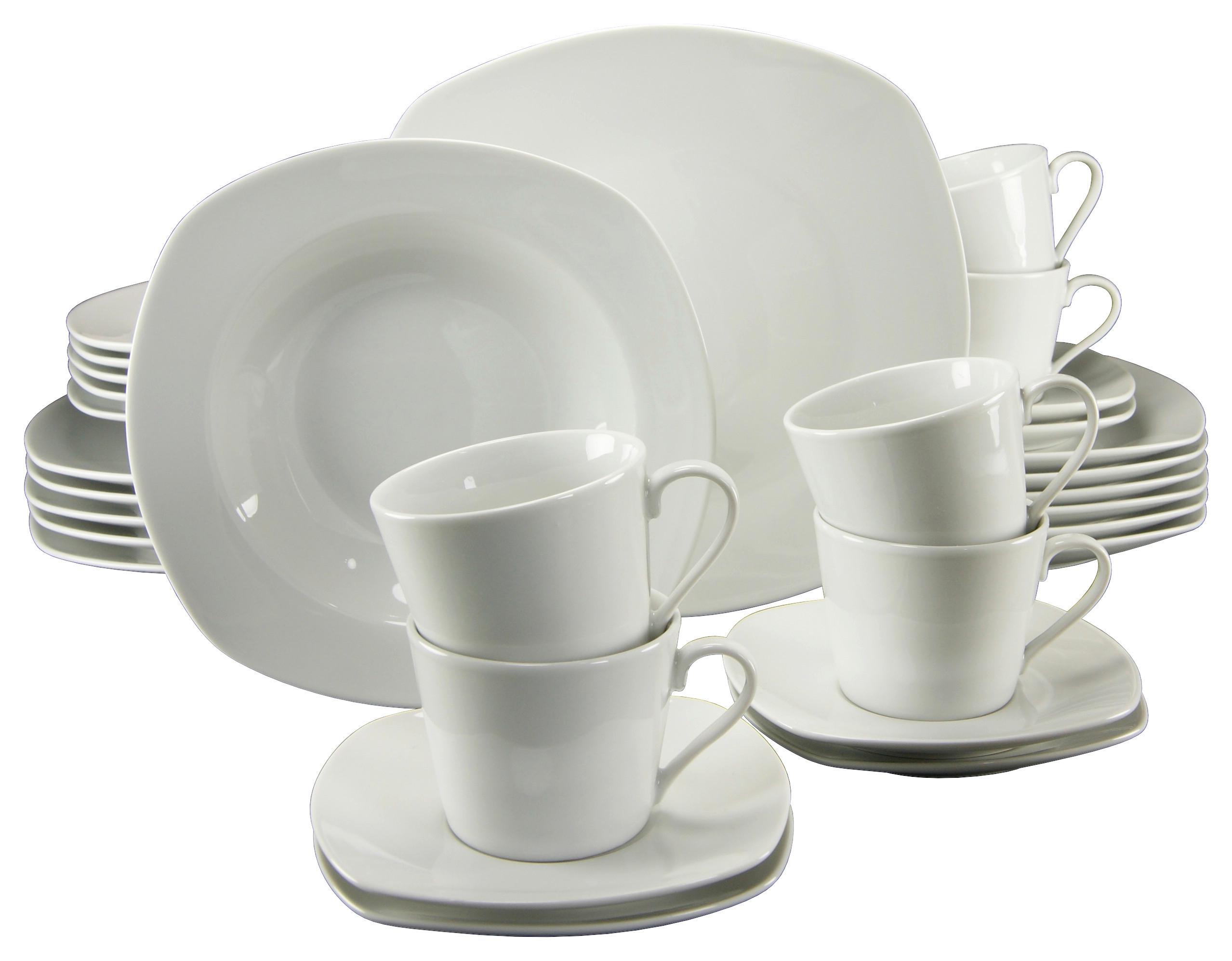 Kombiservice Amelie Weiss - Weiß, Basics, Keramik (34,4/29,2/35cm)