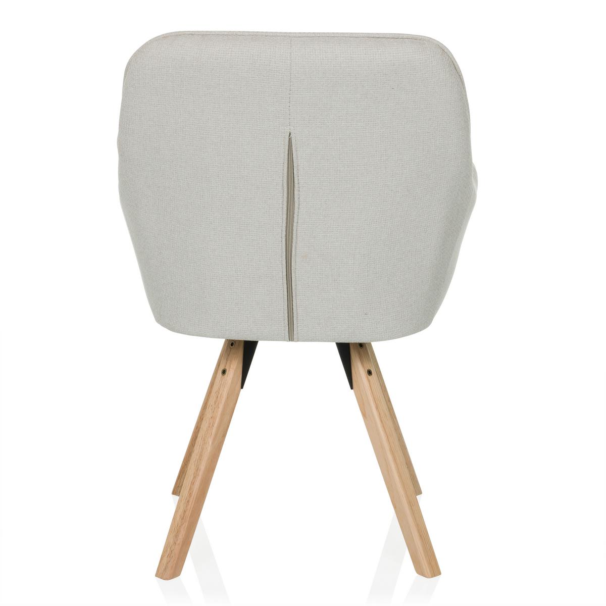 Armlehnstuhl Scandi Ted Creme B: 56 cm - Buchefarben/Creme, MODERN, Holz/Textil (56/84/62cm) - MID.YOU