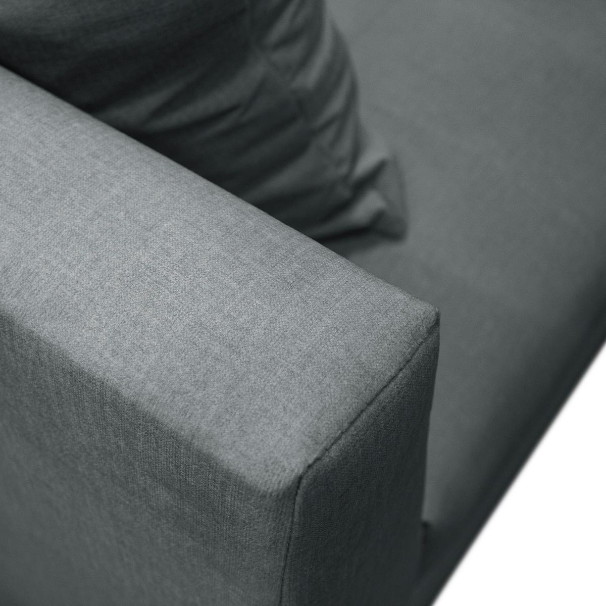 Ecksofa Pruno Dunkelgrau S: 174x247 Cm - Dunkelgrau/Schwarz, Design, Textil (174/247cm) - MID.YOU