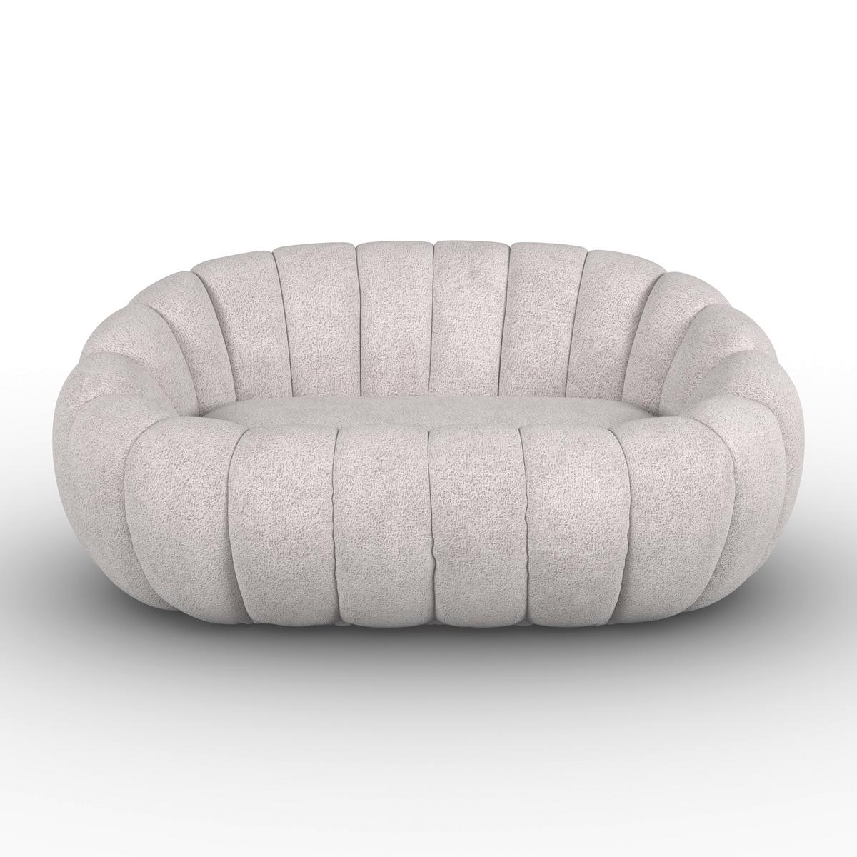 Pohovka LENA, svetlosivá žen., max. 280 kg - sivobéžová, Modern, drevo/textil (148/62/92cm) - Bessagi Home