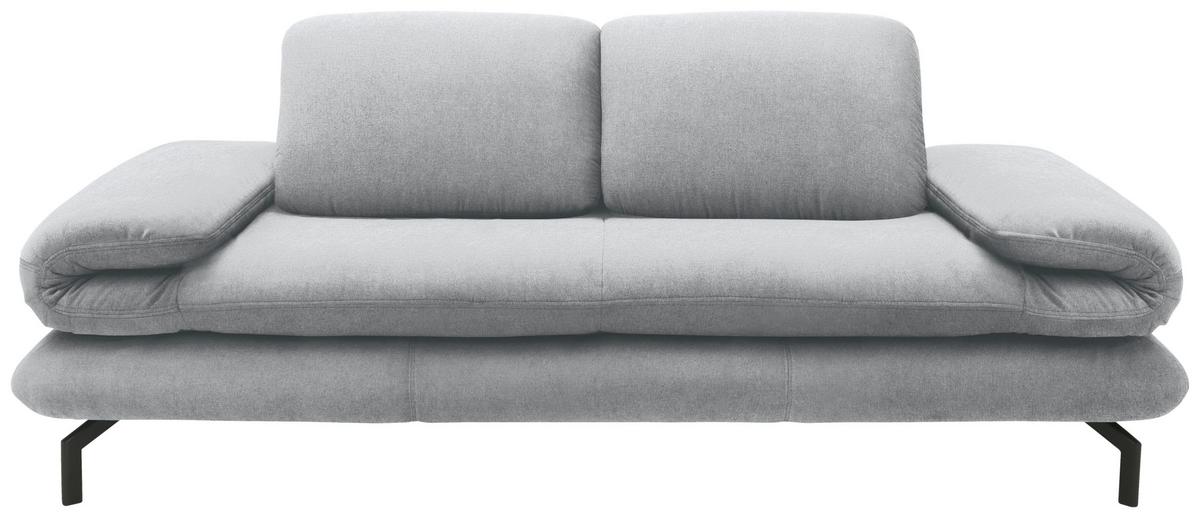 2-sitzer-sofa Looks Xiii Silberfarben - Silberfarben/Schwarz, Design, Textil (204 (264)/83 (110)/98cm) - LOOKS by W.Joop