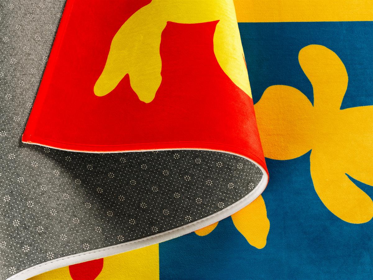 Kinderteppich Felix Der Hase Bunt 100x160 Cm - Blau/Beere, Trend, Textil (100/160cm)