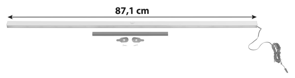 Kleiderstange Unit L: 87,1 Cm Alufarben Mit Led-Beleuchtung - Alufarben, MODERN, Metall (87,1cm) - Ondega