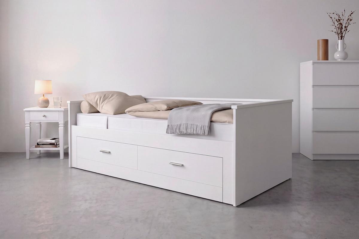 Postel s výs. lůžkem HONEY NEW dekor kašmír lakovaný - kašmírová, Romantický / Rustikální, dřevo/kompozitní dřevo (90-180/200cm) - Mömax
