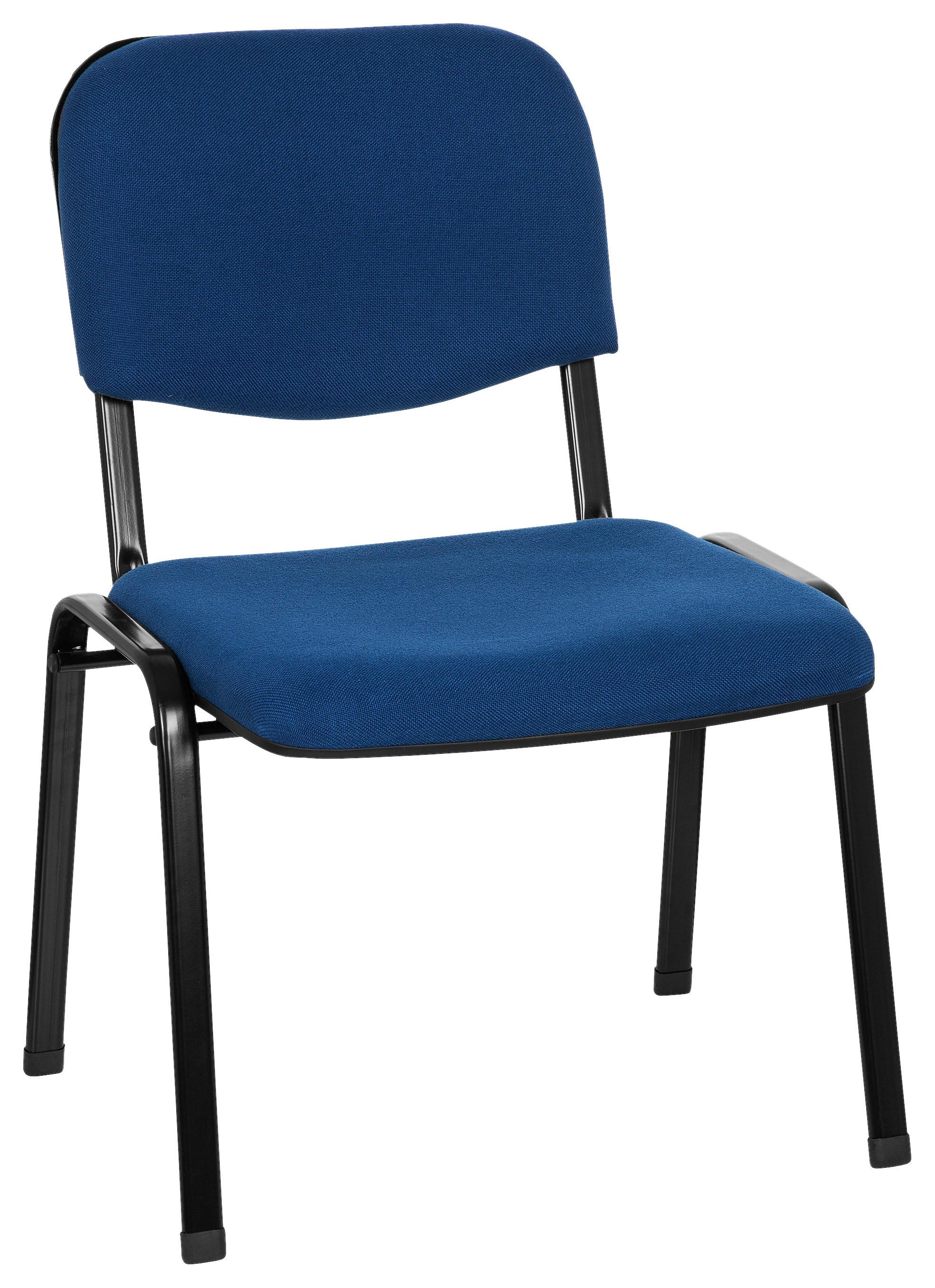 Besucherstuhl Xt 600 XL Blau/Schwarz Bis 150 Kg - Blau/Schwarz, Basics, Textil/Metall (60/87/55cm) - MID.YOU