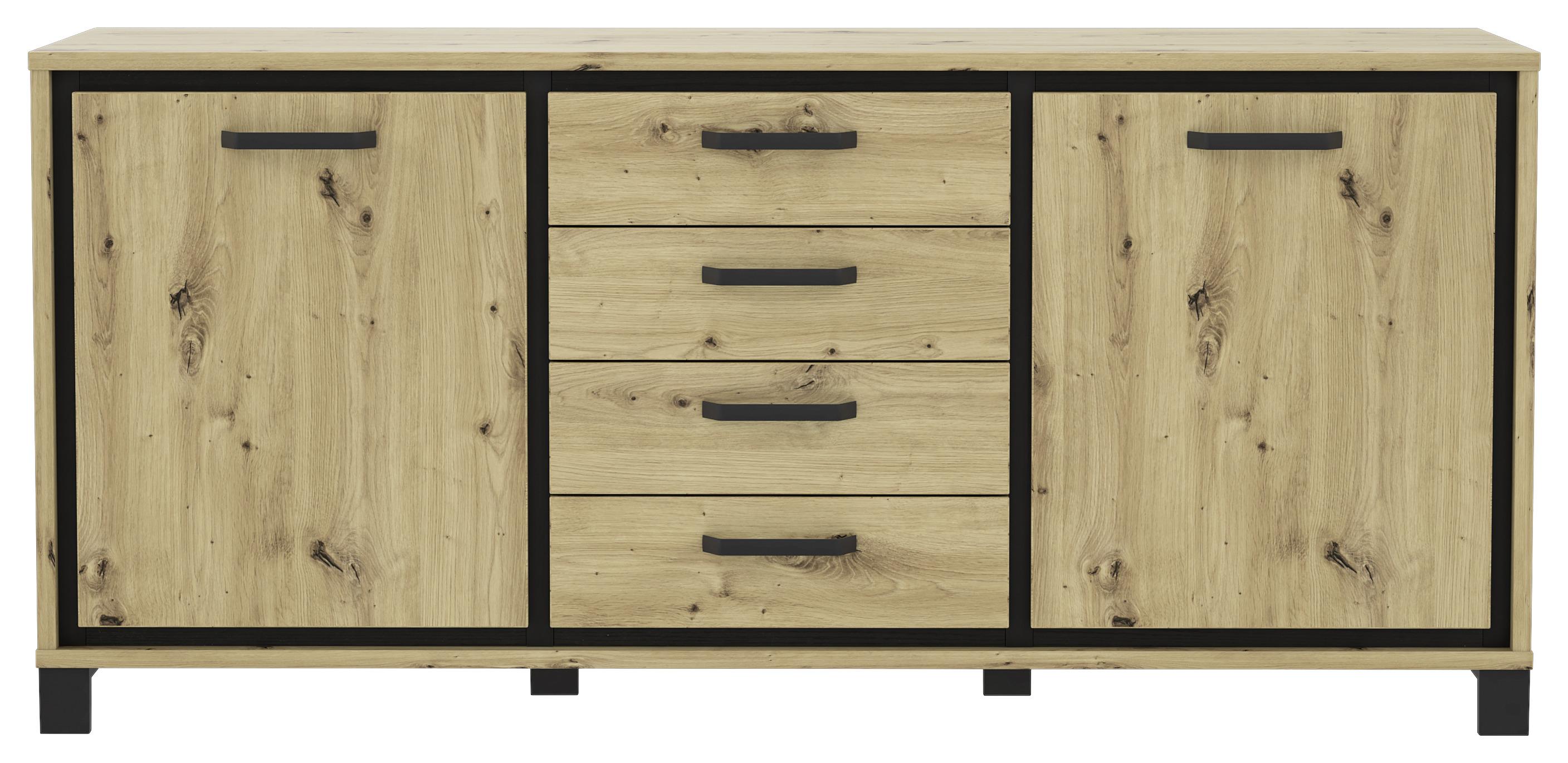 Geräumiges Sideboard mit 2 Türen und 4 Schubladen