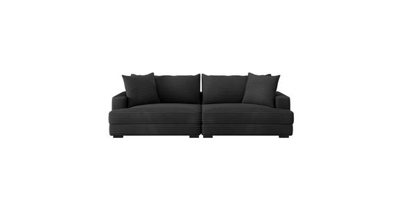 Megasofa Pelle-Megasofa - Wengefarben/Schwarz, Trend, Textil (261/124cm) - Luca Bessoni
