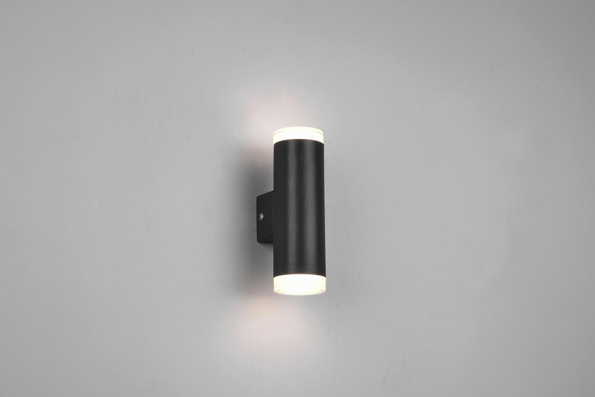 Led-wandleuchte Ray, 2-Flammig - Schwarz/Weiß, Basics, Kunststoff (16,6/5,2/8cm) - Trio Leuchten