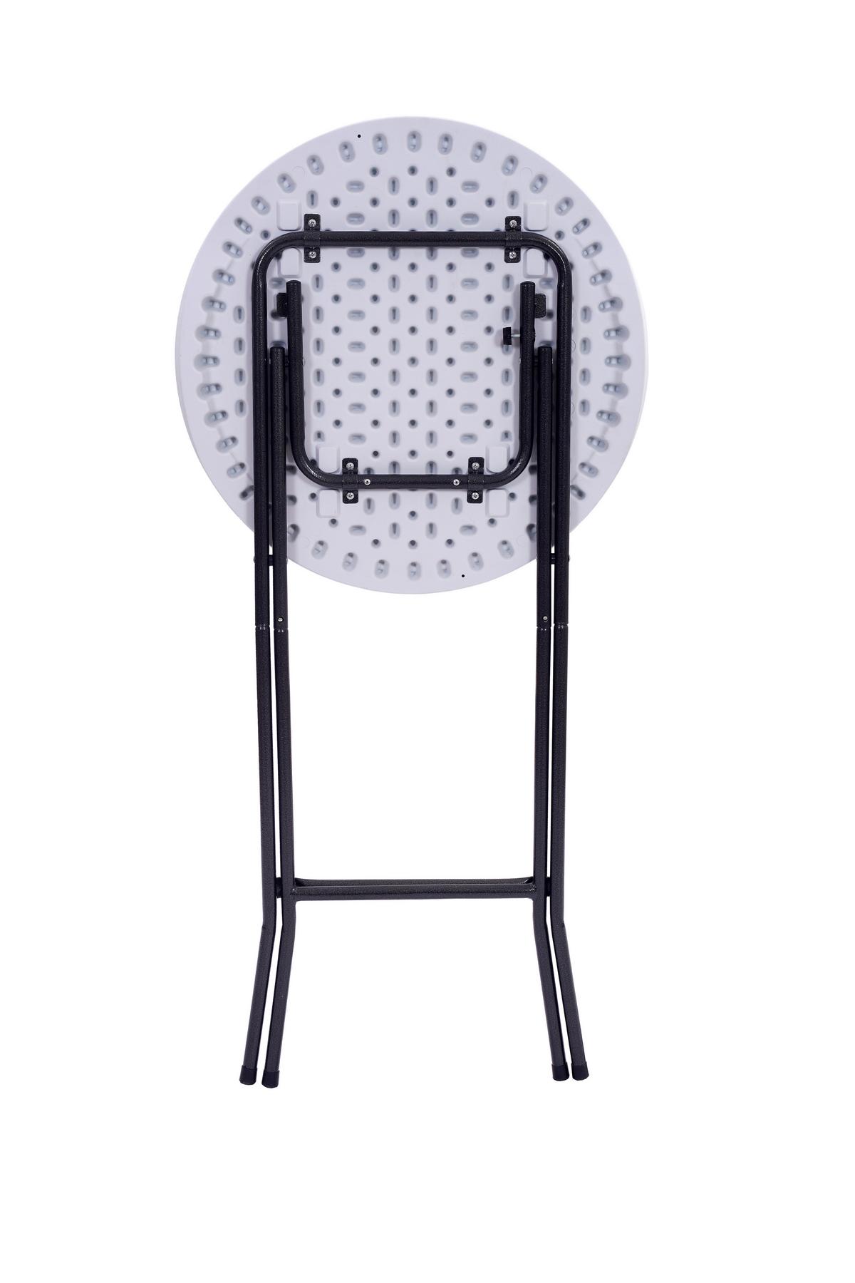 Stehtisch Mufaro - Schwarz/Weiß, Basics, Kunststoff/Metall (60/60/107cm) - Gardenson