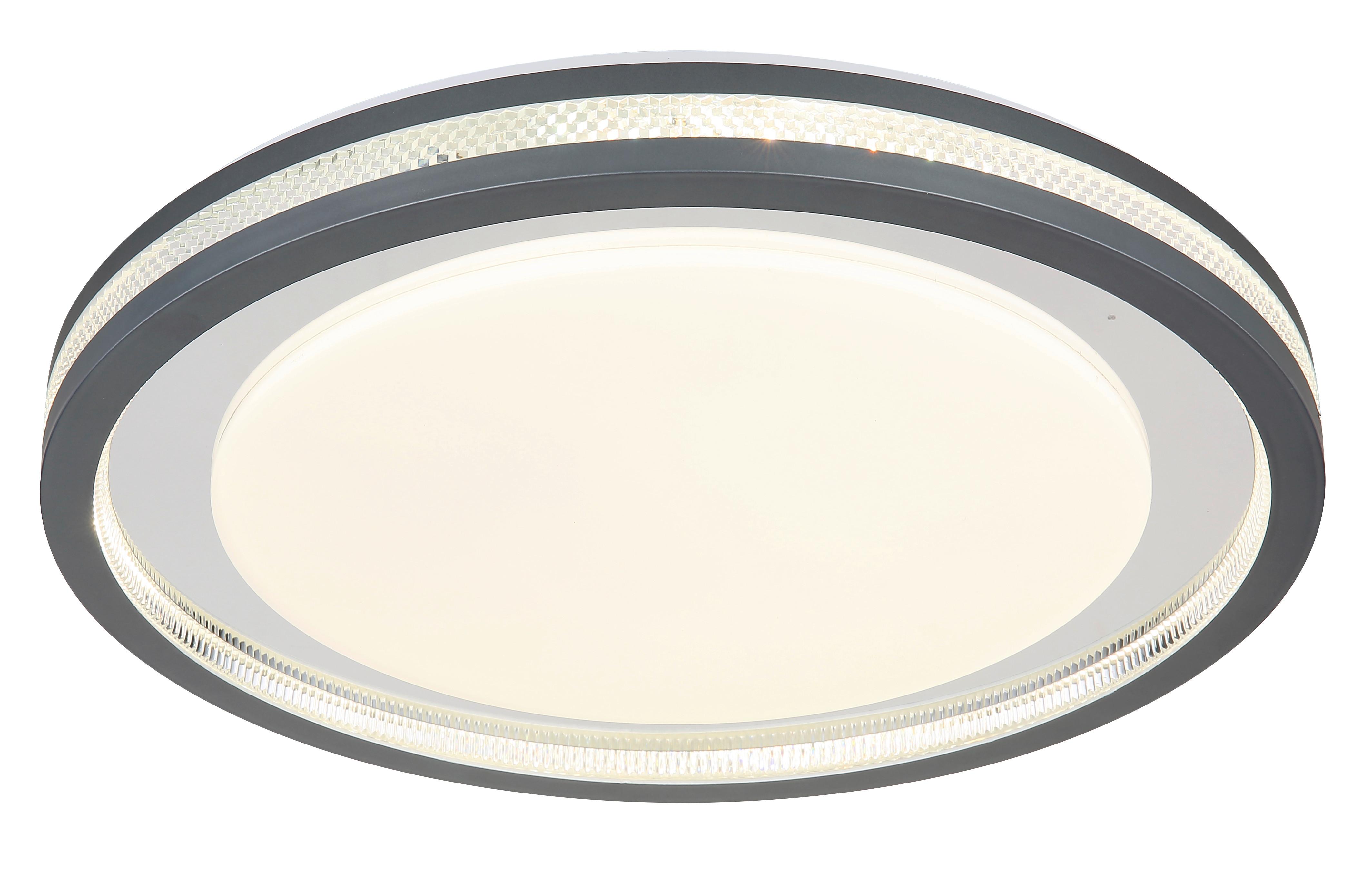 LED-Deckenleuchte 48373-30 - Transparent/Opal, KONVENTIONELL, Kunststoff/Metall (47,8/6,7cm) - Globo