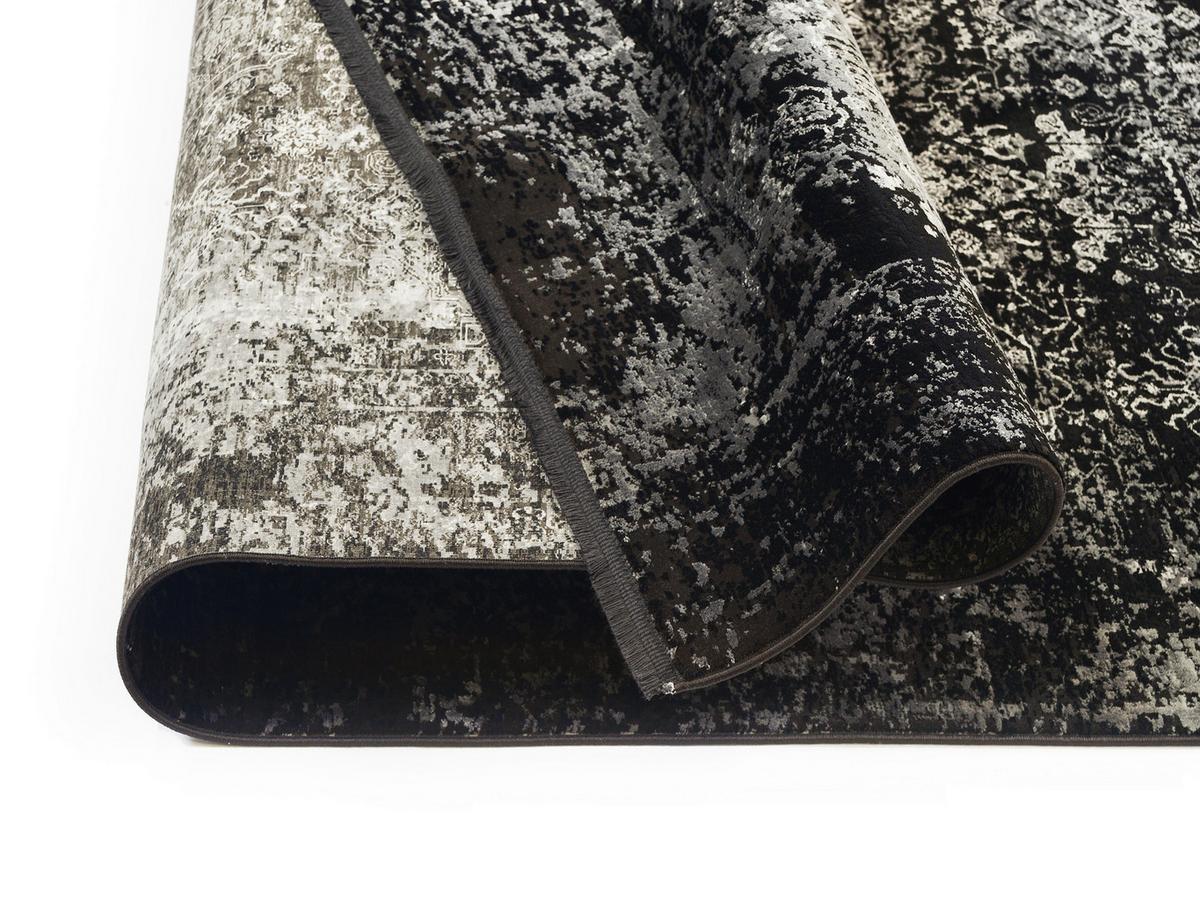 Webteppich Grau/Schwarz Calais 80x150 cm - Schwarz/Grau, Design, Textil (80/150cm) - Dieter Knoll