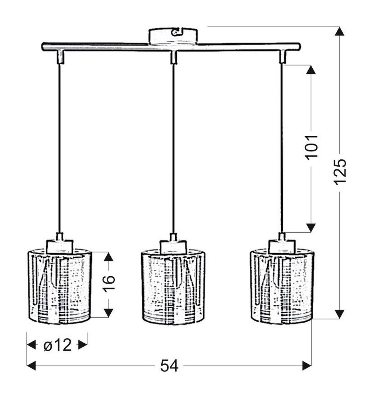 Hängeleuchte 33-53886 - Chromfarben, Basics, Metall (54/12/125cm)