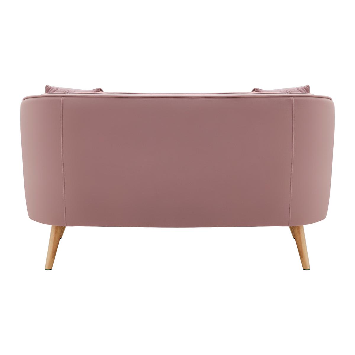Pohovka HOPE růžová - růžová/přírodní barvy, Moderní, dřevo/textil (141/77/73cm) - Bessagi Home