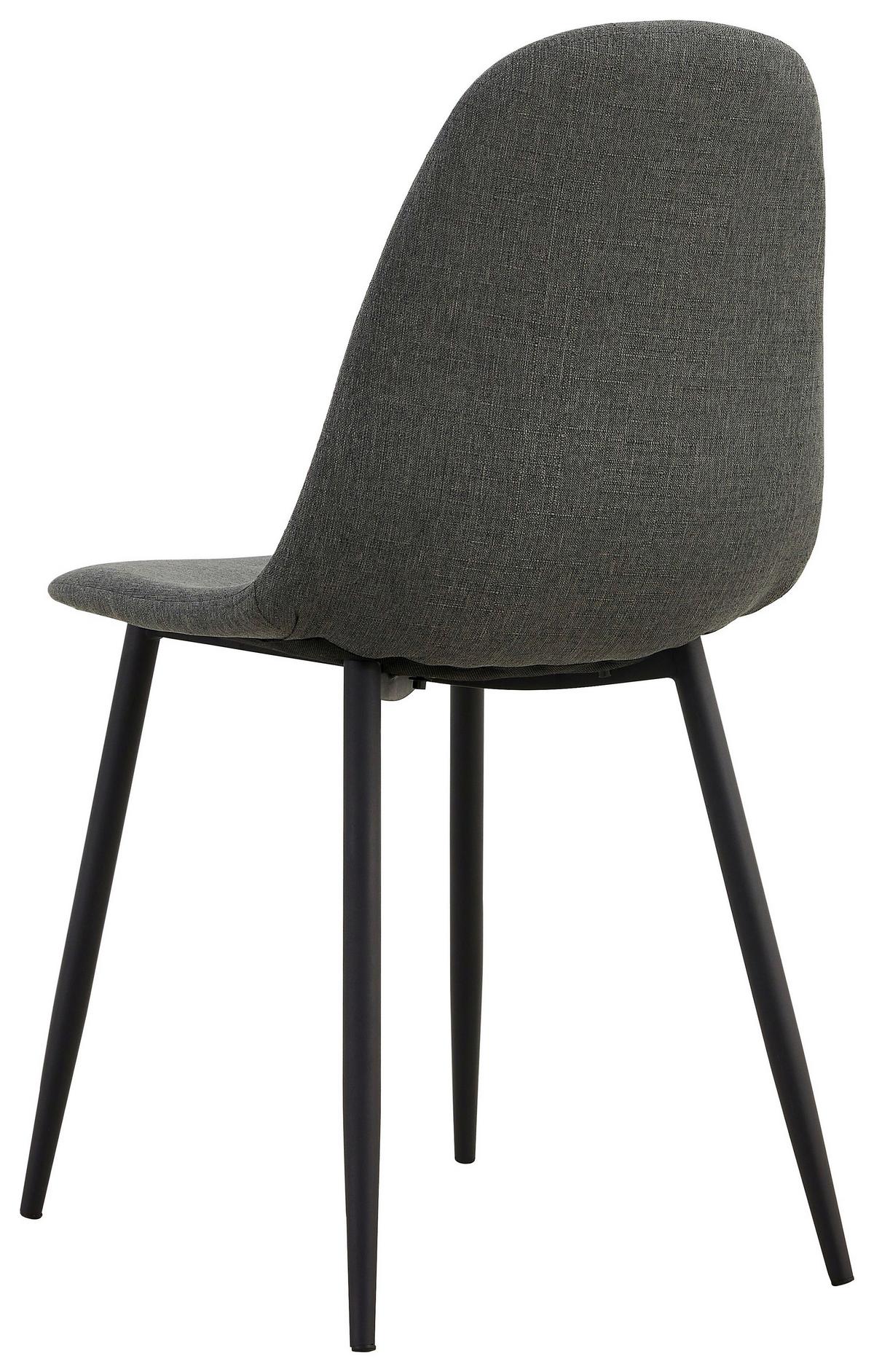 Négylábú Szék Elli - fekete/sötétszürke, Konventionell, textil/fém (45/86/54cm)