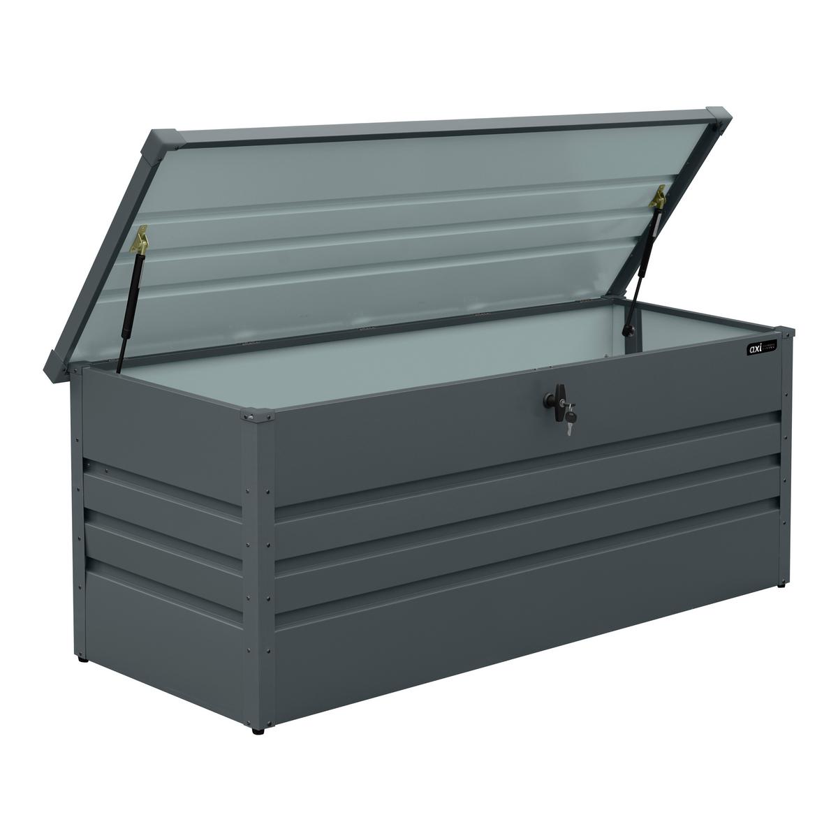 Kissenbox Metall Grau - Anthrazit, Basics, Metall (165/70/62cm) - Ambia Garden