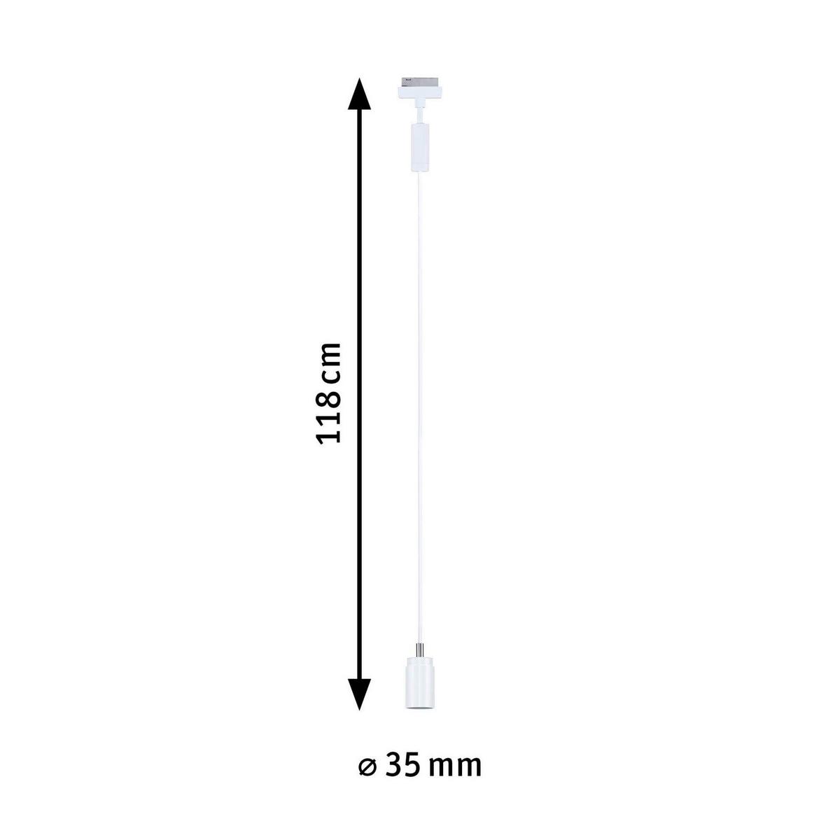 Schienensystem-Hängeleuchte 95623 Urail Runa Sw - Basics (3,5/118cm) - Paulmann