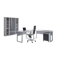 Büro Office Edition Grau/anthrazit Hochglanz - Anthrazit Hochglanz/Grau, MODERN, Holzwerkstoff - MID.YOU