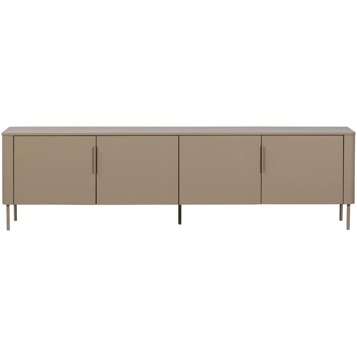 LOWBOARD Gunnar Schlammfarben B: 200cm - Schlammfarben/Schwarz, Design, Holz (200/56/44cm) - Livetastic