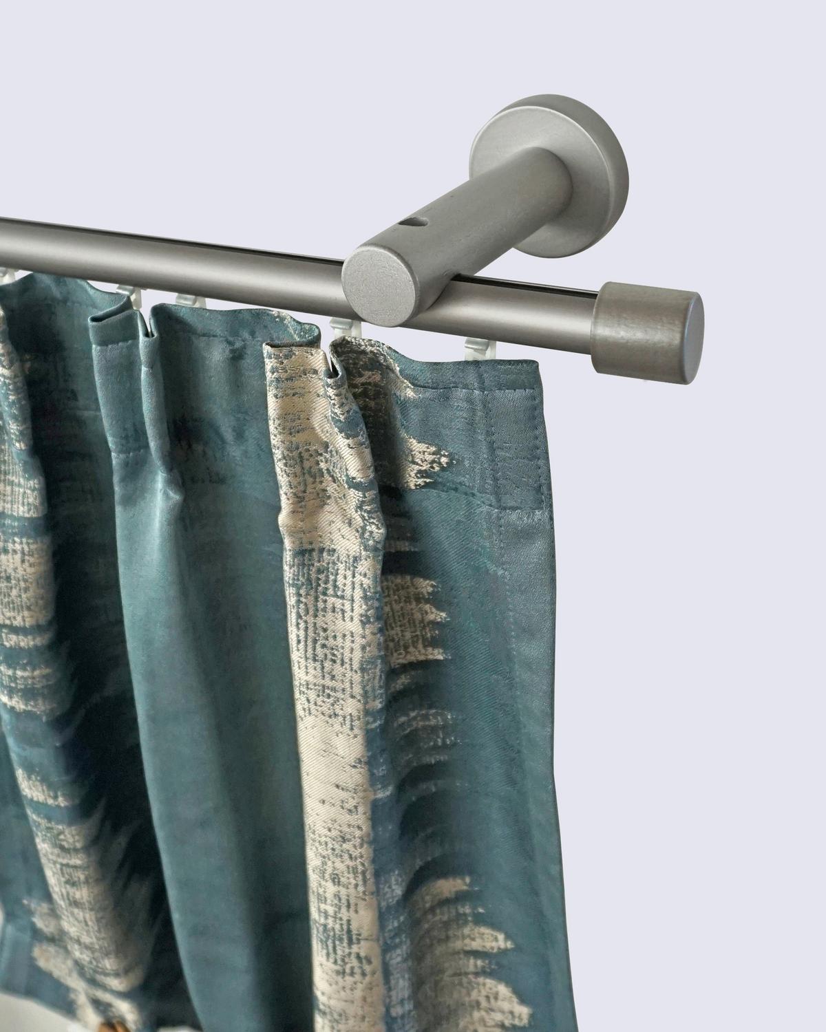 Vorhangstange Chromfarben L: 230 cm - Chromfarben, KONVENTIONELL, Metall (230cm)