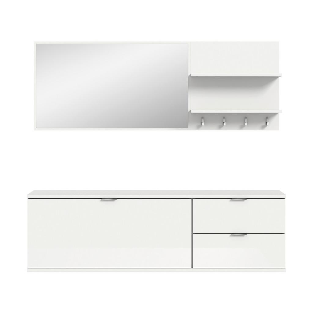 Garderobe Projekt X Weiß B: 144 cm