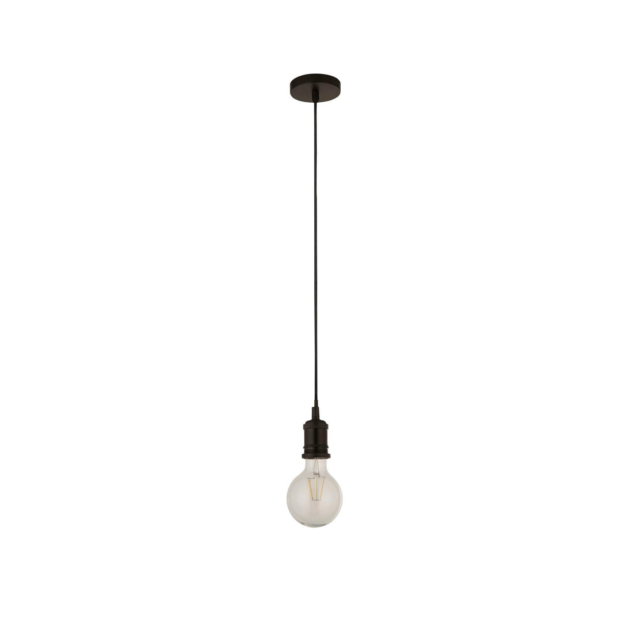 Pendelleuchte 7461bk Suspension - Schwarz, KONVENTIONELL, Metall (9,8/300cm)