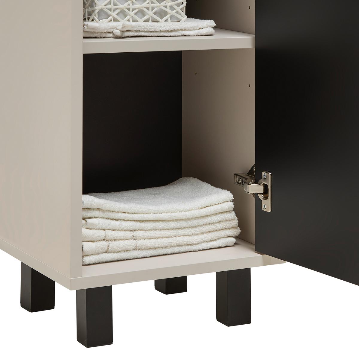 Bočná skrinka SOPHIA - čierna/kašmírová, Modern, kompozitné drevo (35/120/33cm) - Mömax