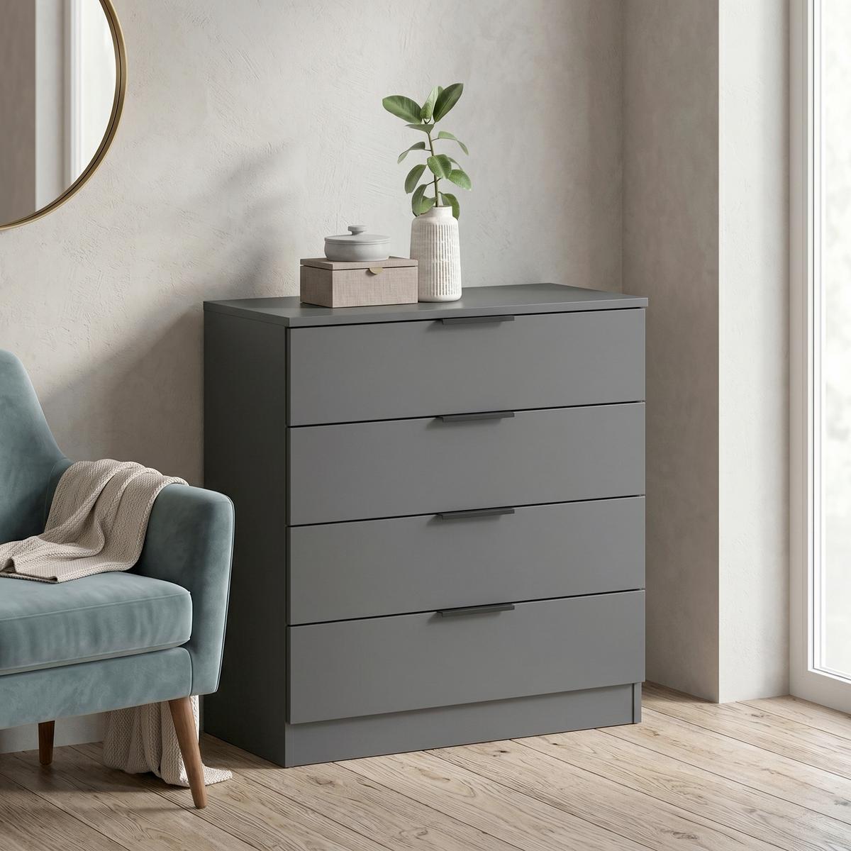 Komód Kopenhagen - antracit, Design, faalapú anyag (74/80/35cm) - Livetastic