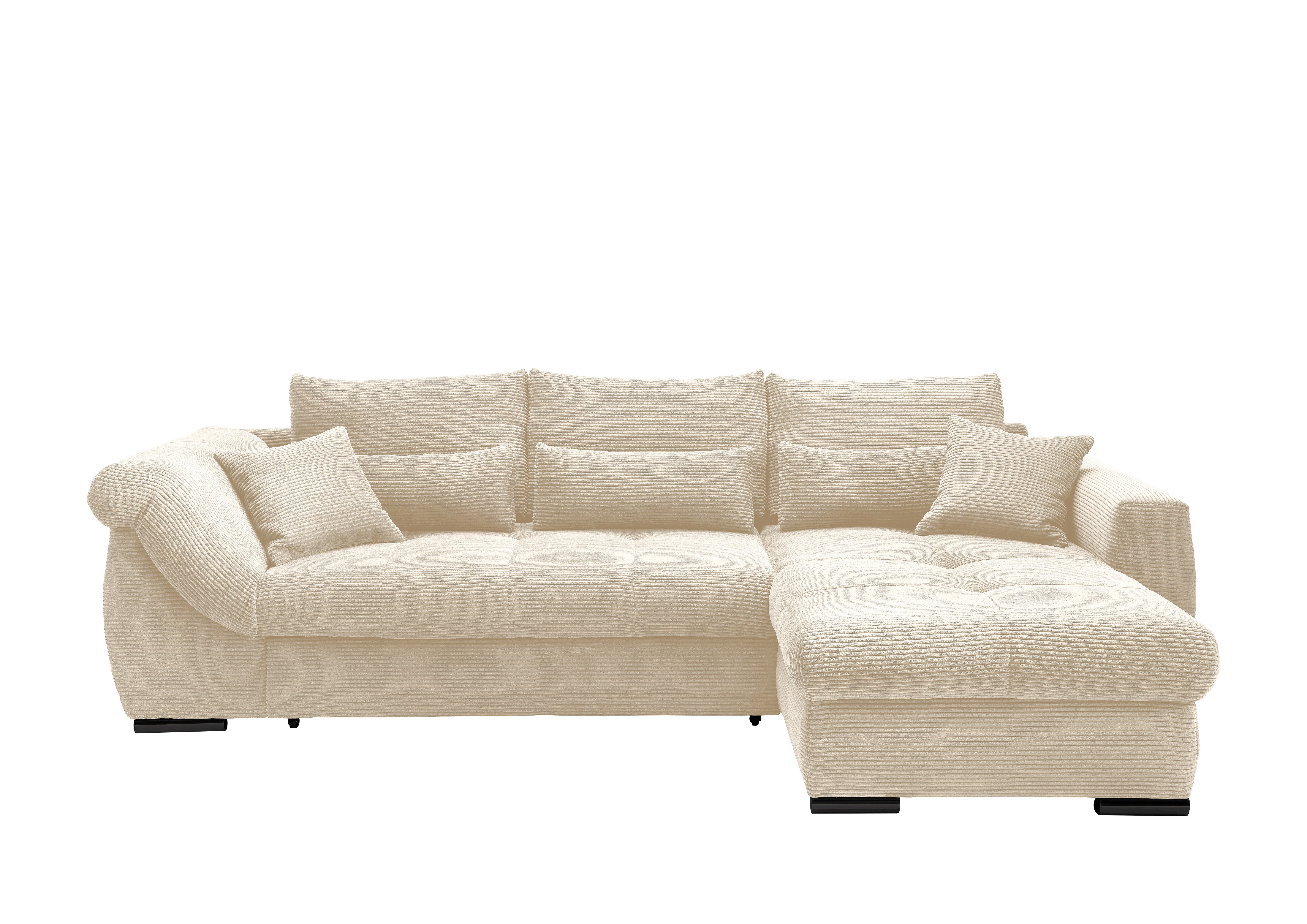 Ecksofa Federico Beige S: 302/188 cm - Beige/Schwarz, MODERN, Holz/Textil (302/188cm) - MID.YOU