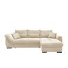 Ecksofa Federico Beige S: 302/188 cm - Beige/Schwarz, MODERN, Holz/Textil (302/188cm) - MID.YOU