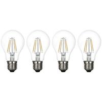 LED-žiarovka Multi, E27,max. 4 Watt,4 Ks - průhledné, kov/sklo (6/10,6cm) - Modern Living