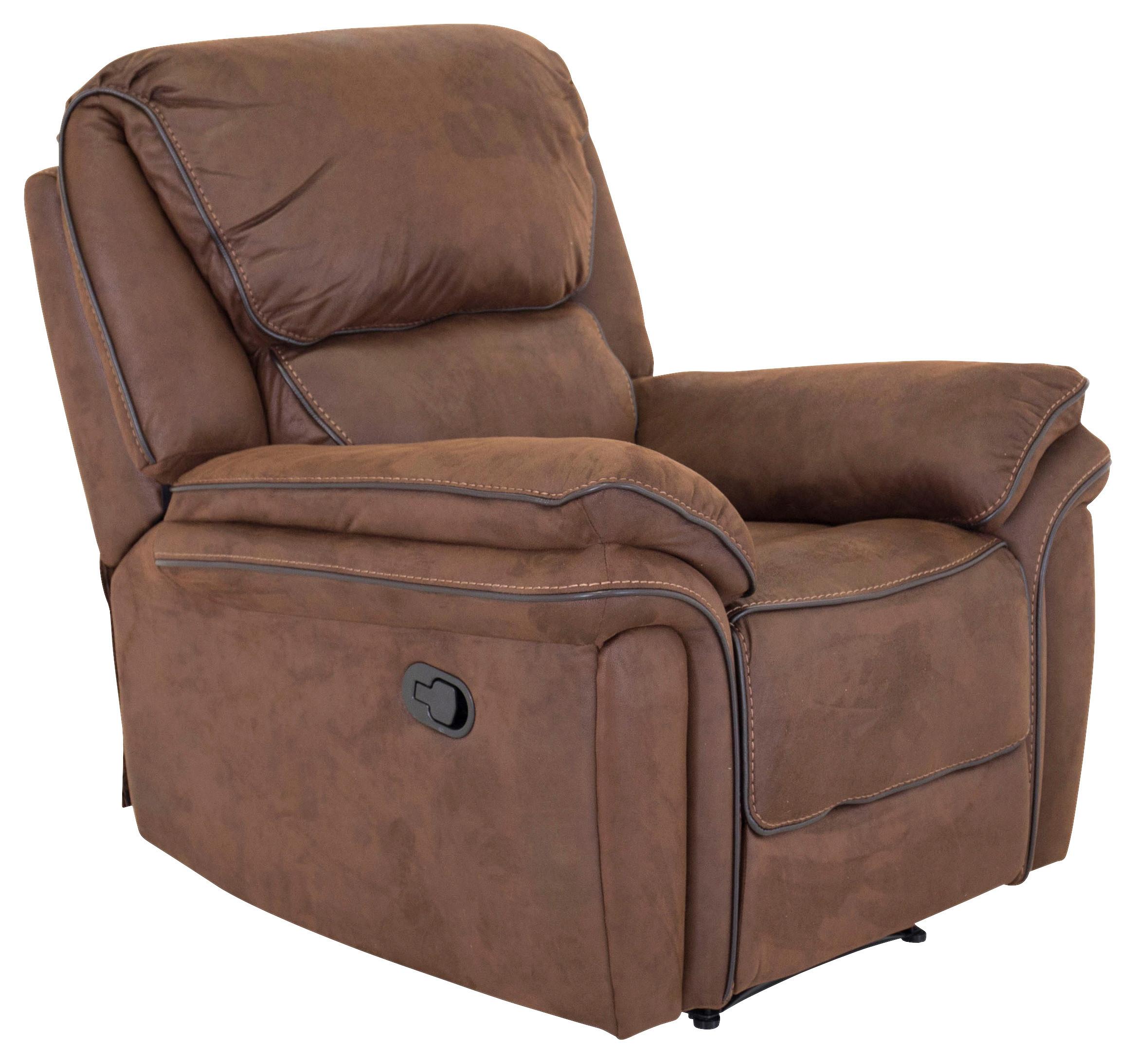 Fernsehsessel Saranda - Braun, Design, Kunststoff/Textil (98.5/96/99cm) - Livetastic