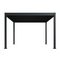 Pergola Deluxe 360x400cm Wetterfest, Elektrisch - Anthrazit, Basics, Metall (360/255/400cm) - Gardenson