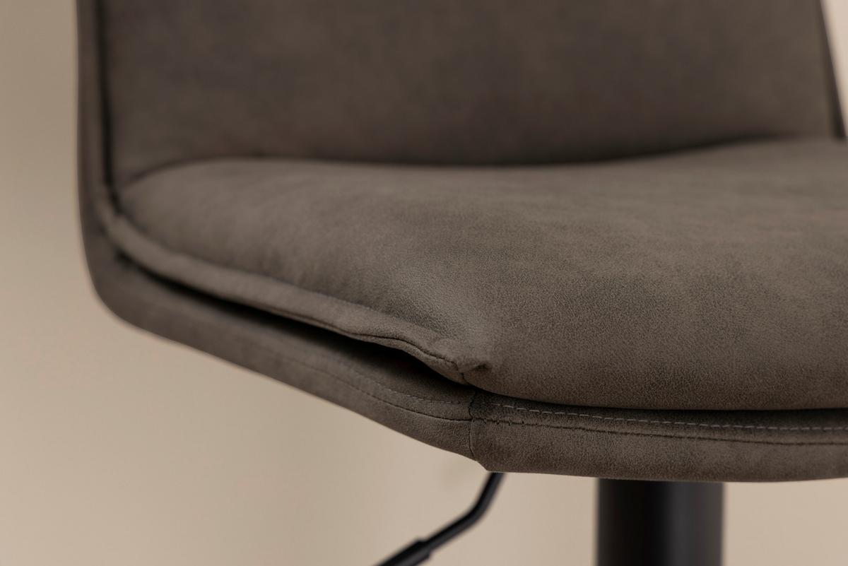 Barhocker Flynn Braun B: 44 cm - Schwarz/Braun, Design, Textil/Metall (44/107/53cm) - MID.YOU